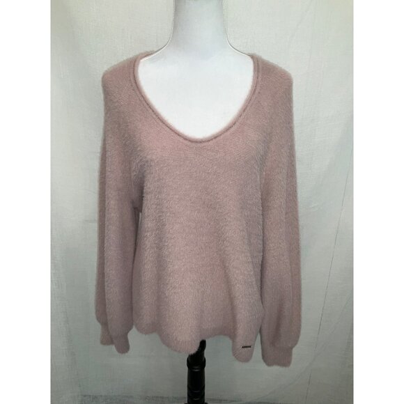 Abercrombie & Fitch Womens Soft A&F Collection V-Neck Sweater XL Mauve Pink - Picture 1 of 4